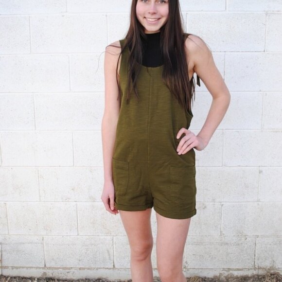 Jackson Rowe Shorty Overalls- Black XS - Picture 2 of 13